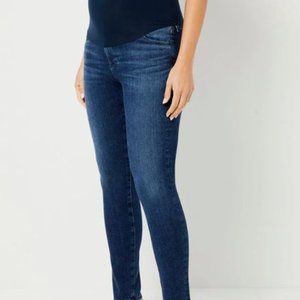 AG Pea in the Pod Designer Maternity Blue Dark Wash Skinny Jeans, Size 31R